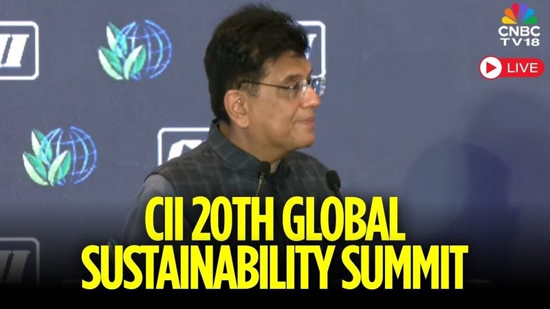 CNBC-TV18 — CII 20th Global Sustainability Summit: Piyush Goyal on green energy